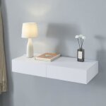 tagre murale avec 2 tiroirs karstula 80 x 35 x 12 cm blanc