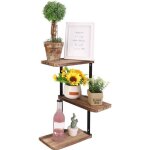 Étagère murale dangle industrielle - Étagère rangement en bois - Étagère flottante pour maison chambre ... Étagère murale dangle industrielle - Étagère rangement en bois - Étagère flottante pour maison chambre ...