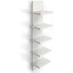 �tag�re murale blanche 5 niveaux ? colonne verticale design pour rangement et d�coration int�rieure