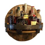 �tag�re murale bois vintage pr�sentoir bouteilles alcool rangement vin bar / cuisine