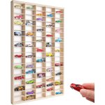 �tag�re murale - creative deco - voitures miniatures - 90 compartiments - bois - 788x50x4 cm