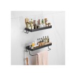 �tag�re murale cuisine - czkdtt - 35cm - installation sans per�age - porte - essuie - tout et crochets ...