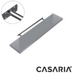 Etagre murale flottante 50cm max. 15kg gris brillant mdf robuste effet flottant support de fixation ...