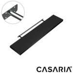 Etagre murale flottante 50cm max. 15kg noir mdf robuste effet flottant support de fixation inclus tagre ...