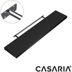 Etag�re murale flottante 70cm max. 15kg noir mdf robuste effet flottant support de fixation inclus �tag�re ...