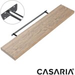 Etagère murale flottante - casaria - chêne foncé - mdf robuste - effet flottant - support de fixation ... Etagère murale flottante - casaria - chêne foncé - mdf robuste - effet flottant - support de fixation ...