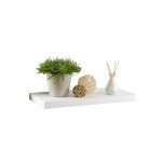 Etagre murale flottante - homea - 50x225x34 cm - blanc - bureau - contemporain - design