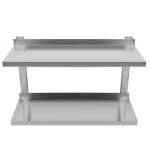 �tag�re murale inox - 2 niveaux plateaux - 80 cm x 30 cm - acier inoxydable - meuble de cuisine
