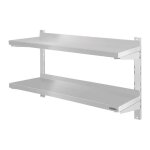 Etagère murale inox double - de 60cm à 2m - casselin - l1 - l800 - p1 - h1 - Etagère murale inox double - de 60cm à 2m - casselin - l1 - l800 - p1 - h1 -