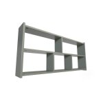 �tag�re murale pour lit mezzanine abc meubles - longueur 200 cm - gris