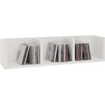 Etagre murale nello meuble de rangement pour cd et dvd ou dcoration avec 3 compartiments ouverts en ...
