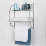 �tag�re murale porte - serviettes pour salle de bains �tag�re murale pour toilettes avec 2 tablettes ...