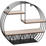 tagre murale ronde en mtal atmosphera - noir