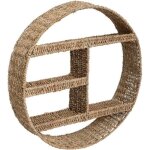 �tag�re murale ronde fibre naturelle d58cm - atmosphera createur dinterieur