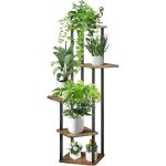 �tag�re pour plantes support de plante en m�tal bois 5 niveaux pr�sentoir de fleurs support de pots fleurs ...