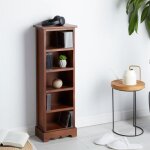 Etagère musica rangement pour cd avec 4 tablettes au style maison de campagne en bois de paulownia et ... Etagère musica rangement pour cd avec 4 tablettes au style maison de campagne en bois de paulownia et ...