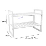 tagre de rangement extensible yis 2 niveaux - armoire basse sous vier - longueur rglable 38 - 70cm ...