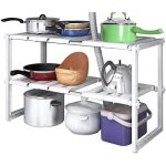 Étagère de rangement sous Évier acier inoxydable et plastique pp rack extensible organisateursous Évier ... Étagère de rangement sous Évier acier inoxydable et plastique pp rack extensible organisateursous Évier ...
