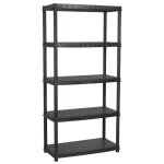 �tag�re de rangement - vidaxl - 5 niveaux - noir - 915x457x185cm