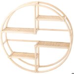 tagre ronde en rotin et bambou - amadeus 20 beige - 90 cm