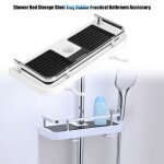 tagre de douche  suspendre - pas - blanc - abs - 30 x 12 cm - meuble de salle de bain
