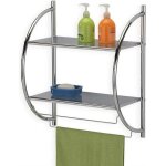 Etagère de salle de bain murale janine meuble de rangement à fixer avec 2 tablettes et 2 barreaux porte ... Etagère de salle de bain murale janine meuble de rangement à fixer avec 2 tablettes et 2 barreaux porte ...