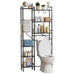 Etag�re de salle de bain pour meuble wc ou machine � laver avec 3 �tag�res multifonction solide r�glable ...