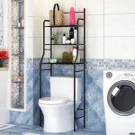 Etagre de salle de bain royalbell meuble de rangement au - dessus des toilettes wc ou lave - linge avec ...
