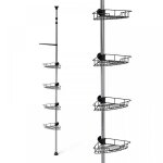 �tag�re salle de bain t�lescopique etag�re de douche dangle etag�res de rangement avec 4 paniers hauteur ...