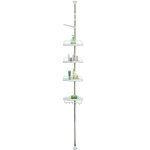 tagre tlescopique dangle de douche - hauteur rglable 155 - 304 cm - avec porte - serviette - savon ...