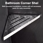 Étagère triangulaire en acier inoxydable tablette de douche dangle de porte - étagère pour salle de bain(poinç ... Étagère triangulaire en acier inoxydable tablette de douche dangle de porte - étagère pour salle de bain(poinç ...