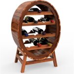 Étagère à vin 12 bouteilles 90x50x30cm range bouteille 4 niveaux casier à vin en bois tonneau déco cave ... Étagère à vin 12 bouteilles 90x50x30cm range bouteille 4 niveaux casier à vin en bois tonneau déco cave ...