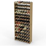 �tag�re � vin en bois 91 bouteilles ? casier de rangement vin naturel ? meuble cave � vin 172 cm ? lenmar ...