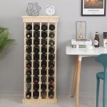 Étagère à vin - non spécifié - casier 40 bouteilles - bois de pin - 46. 5x27. 5x113cm - design Élégant ... Étagère à vin - non spécifié - casier 40 bouteilles - bois de pin - 46. 5x27. 5x113cm - design Élégant ...