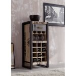 tagre  vin industrielle - bois massif de manguier brut - fer et bois imprim - factory #135