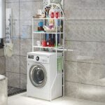 tagre wc 3 niveaux de rangement pour salle de bain - blanc - adulte