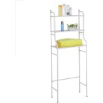 Etag�re wc en m�tal blanc avec 3 tablettes