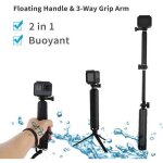 Etanche perche selfie b�ton poign�e 3 voies grip arm monopode pole tr�pied pour gopro hero 7 black hero ...