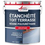 tanchit toit terrasse - rsine tanchit colore - arcathan 15 kg - ardoise
