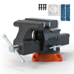 tau d'tabli - vevor - etau polyvalent polyvalent fonte ductile 16, 7cm base 360 mchoire bidirection ...
