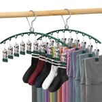 tendoir  chaussettes - noname - 2pcs - acier inoxydable - vert - rsistant au vent