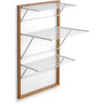 �tendoir � linge mural karim bois ? fermable ? 16 m ? finition cerise ar - it le c?ur du bois