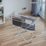 Etendoir  linge pliable electrique chauffant 8 barres 120w gris