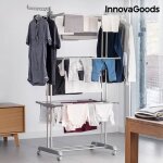 Etendoir a linge pliable à roulette solide gris ? séchoir à linge dintérieur ou extérieur tour Etendoir a linge pliable à roulette solide gris ? séchoir à linge dintérieur ou extérieur tour
