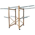 Etendoir  linge pliable ushuaia bois aluminium 32m