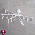 Etendoir � linge pliant s�choir mural � ventouse avec 15 pinces pour chaussettes sous - v�tements