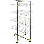 5five - �tendoir � linge pliant tour mojave - s�choir 40 m�tres en acier � roues - pour int�rieur buanderie ...