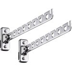�tendoir mural - lot de 2 - s�choir � linge - acier inoxydable - pliable - gain de place - pour balcon ...