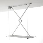 �tendoir de plafond s�choir vertical r�tractable et repliable en aluminium et acier foxydry mini 120
