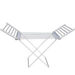 Fishtec �tendoir � linge �lectrique pliable 18 barres aluminium 145 x 54 cm - 230w 45?55�c